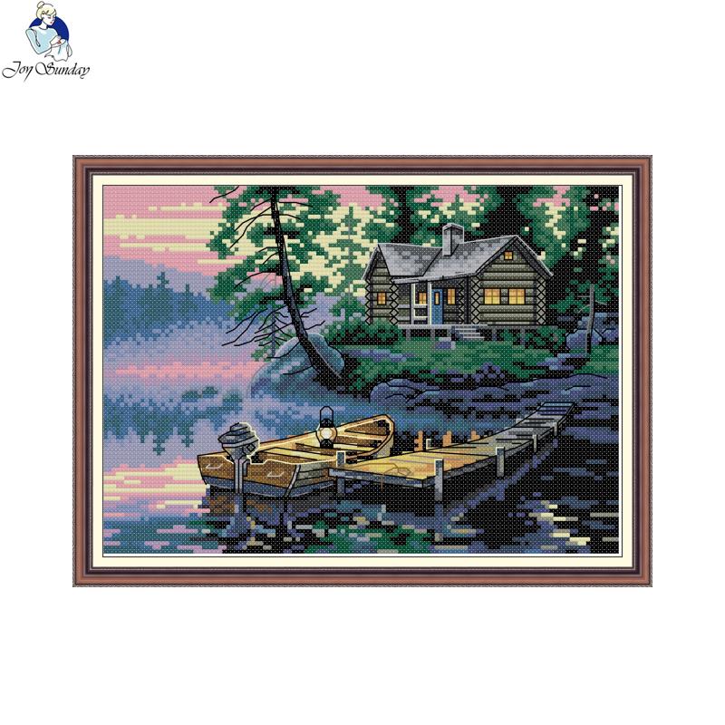 Embroidery X Pattern - Vreugde Zondag Geteld Borduurpakketten Waterfront Thuis