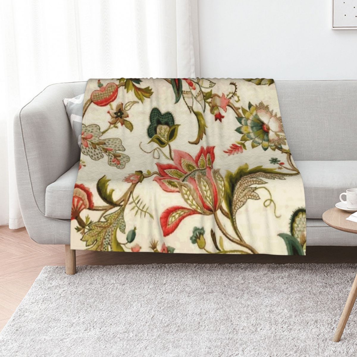 Embroidery Vector - Jacobean Floral Crewel borduurpatroon digitale kunst