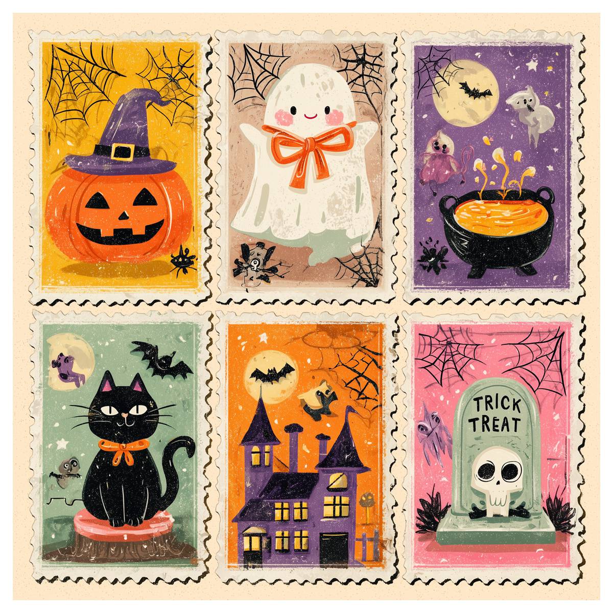 Embroidery X Pattern - 1 st 30X30 CM/11.8 inch Halloween