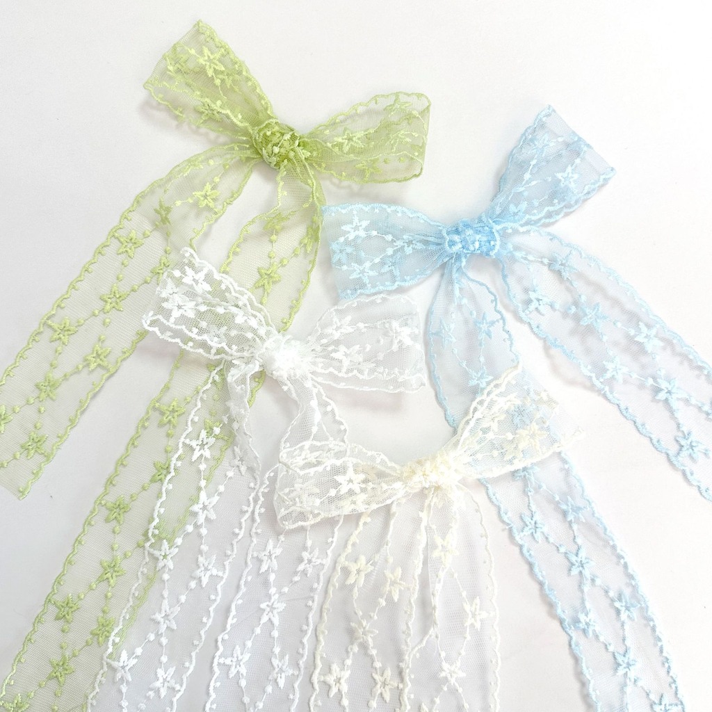 Embroidery Ribbon - Sterrenborduurlint Zacht borduurkantlint Decoratief lint Delicaat