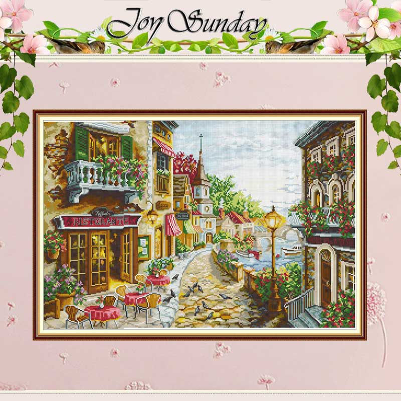 Embroidery X Pattern - Straatkant Restaurant Patronen Geteld Kruissteek Set