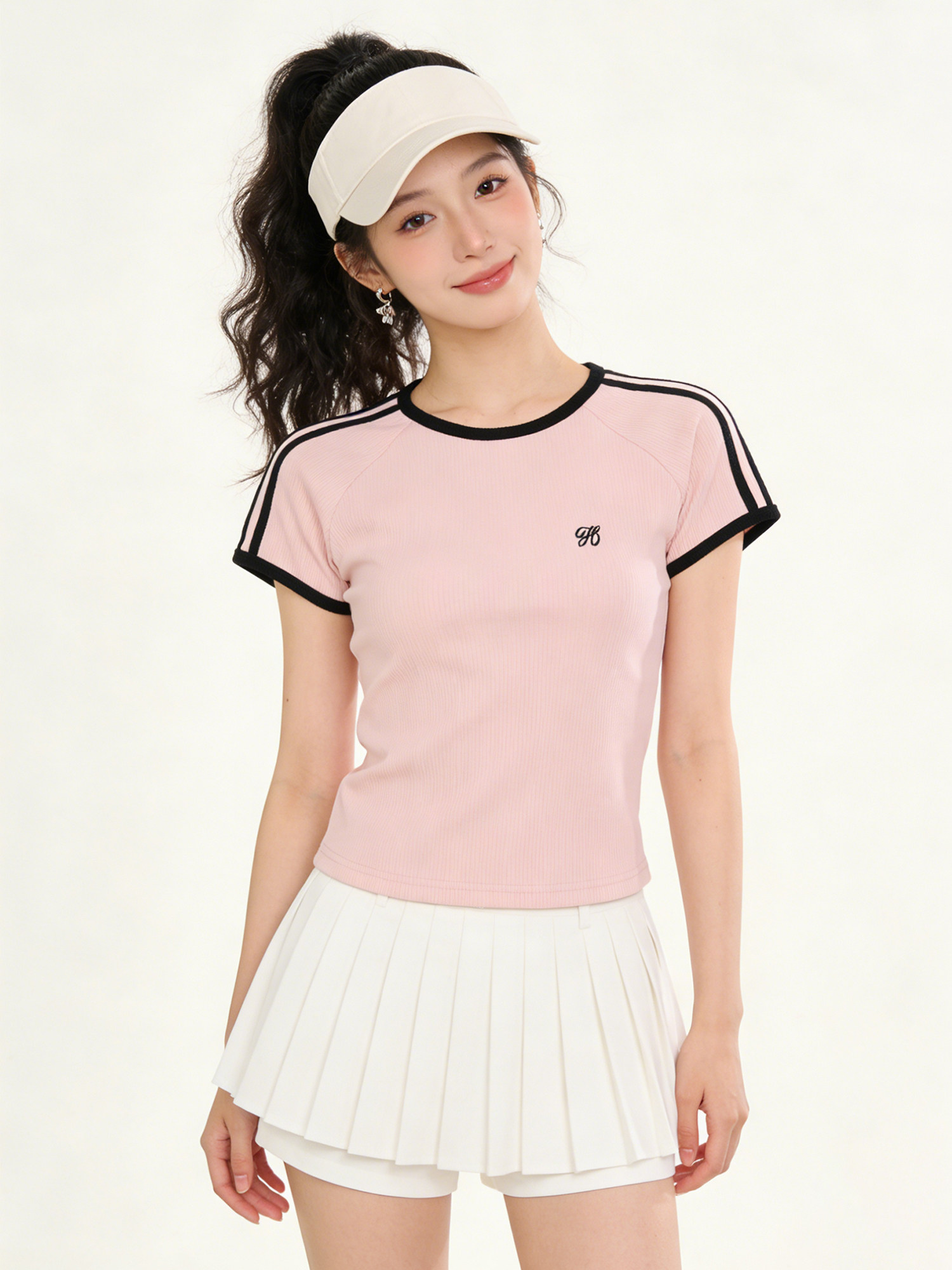 Slim Fit T-shirt met korte mou - Embroidery Moisturizer recensie en prijs