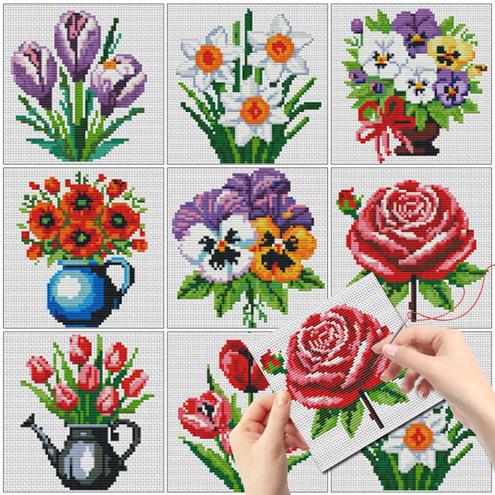 Evershine 8 stuks mini bloem k - Embroidery X Pattern recensie en prijs