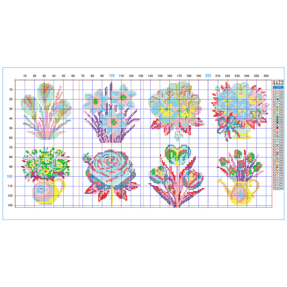 Evershine 8 stuks mini bloem k - Embroidery X Pattern recensie en prijs