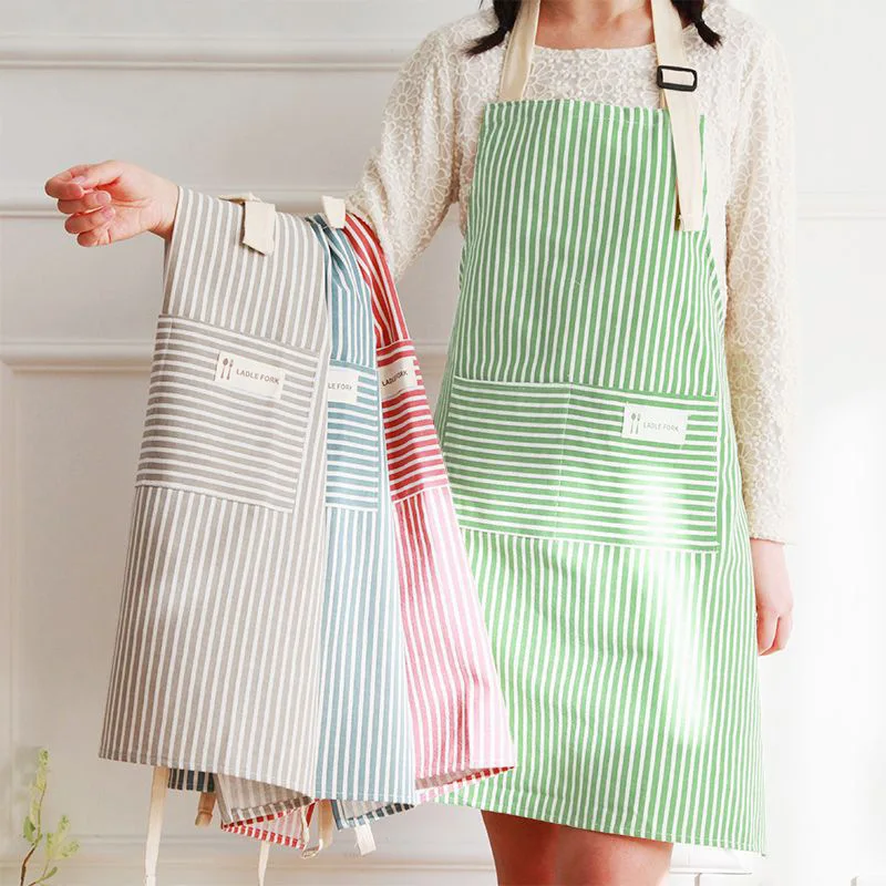 Linnen gestreepte schort Unise - Embroidery Kitchen recensie en prijs