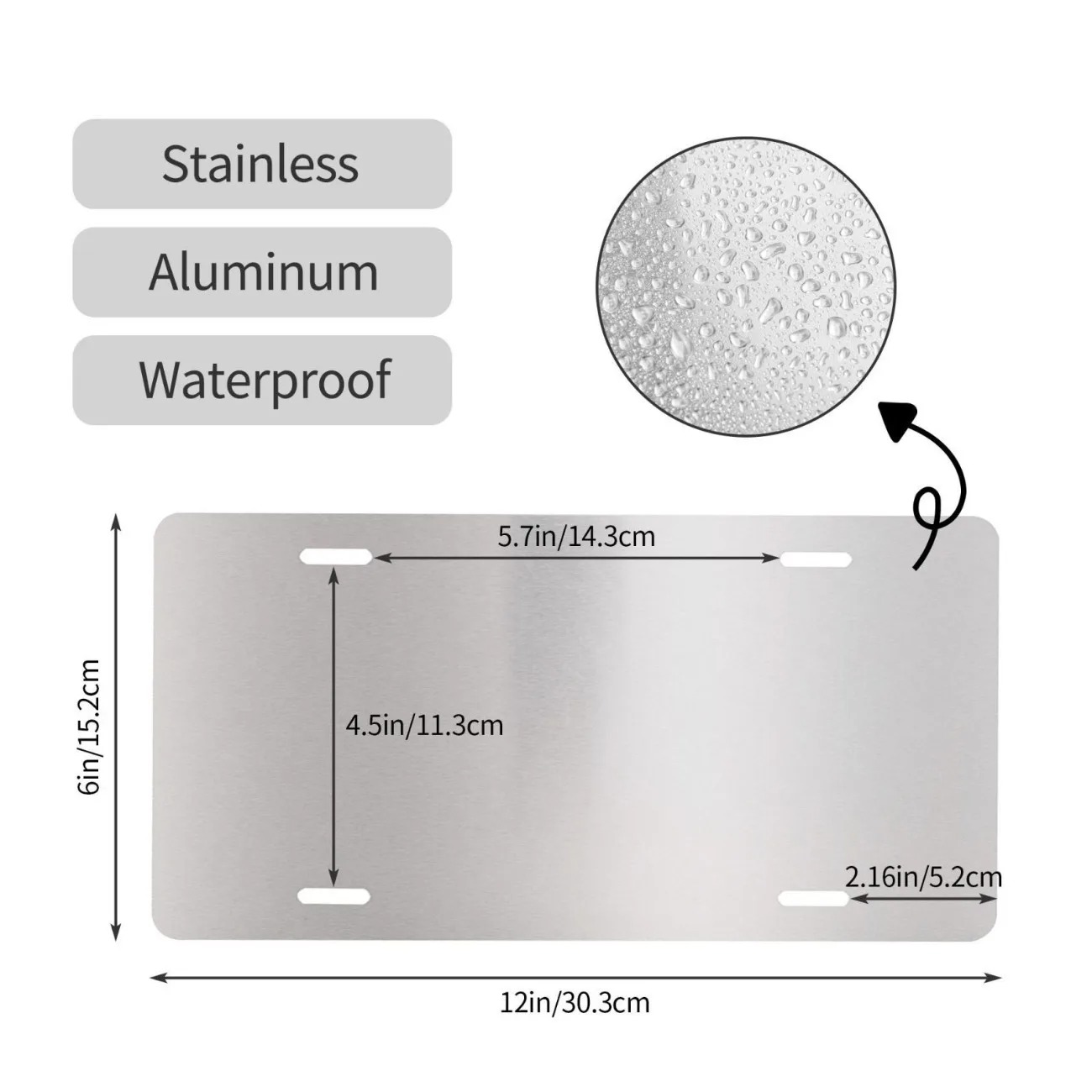 Aangepaste tekst aluminium ken - Embroidery Water recensie en prijs
