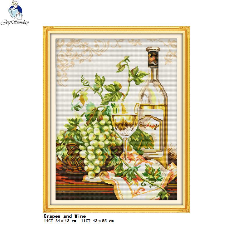 Wijn en Fles Collectie Gedrukt - Embroidery Kitchen recensie en prijs