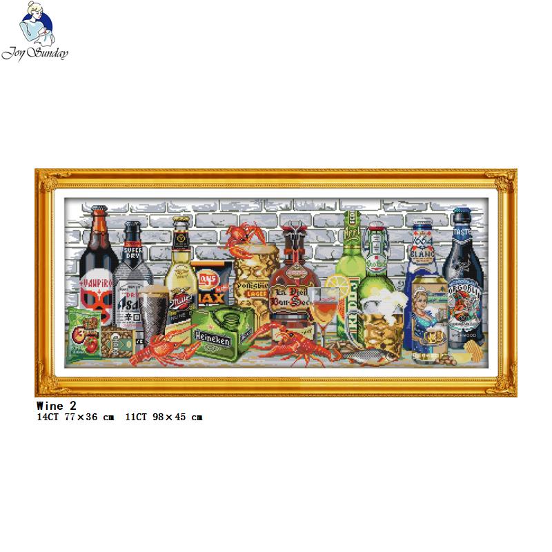 Wijn en Fles Collectie Gedrukt - Embroidery Kitchen recensie en prijs
